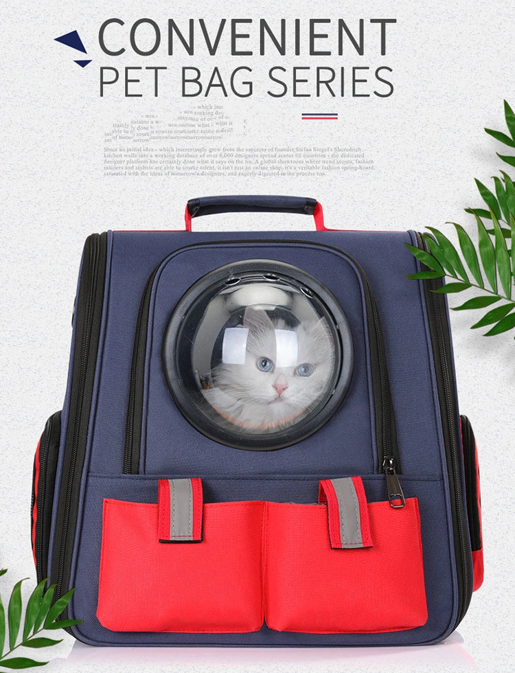 ISO Sedex Factory Eco-Friendly Breathable Large Capacity Pet Backpack Pet Carrier Portable Travel Pet Bag Windproof Pet Folding Fabric Dog &amp; Cat Bag