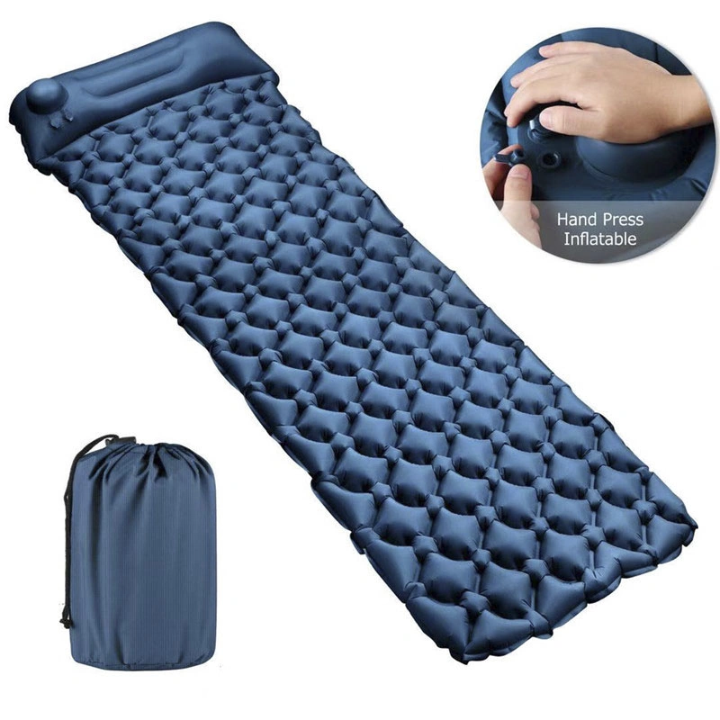 Air Sleeping Bed Inflatable Ultralight Mat Camping Mattress with Pillow