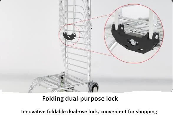 Factory Latest Designed High Quality Aluminum Foldable Shopping Trolley Collapsible Cart