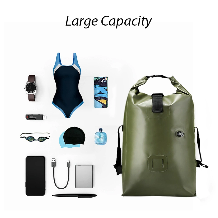 Water Proof Recycled Dry Bag 500d Tarpaulin PVC Outdoor Black Camping Waterproof Bag Backpack