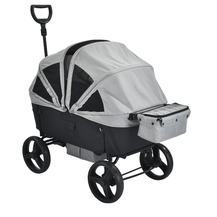 W102 Push Pull Collapsible Folding Wagon Stroller Cart for Kids