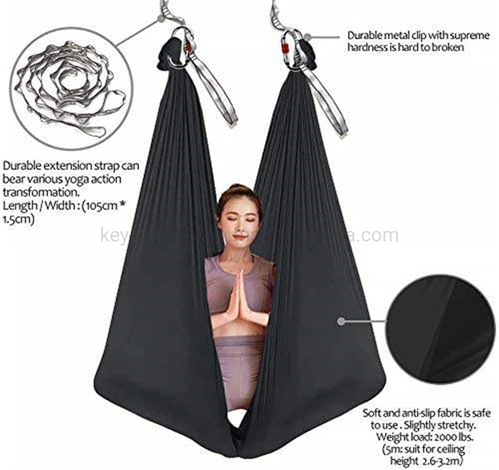 Real Tricot 40 Denier Aerial Yoga Hammock Fabric Set Cheapest Antigravity Yoga Fitness Exercise Stretch Swing Hammock