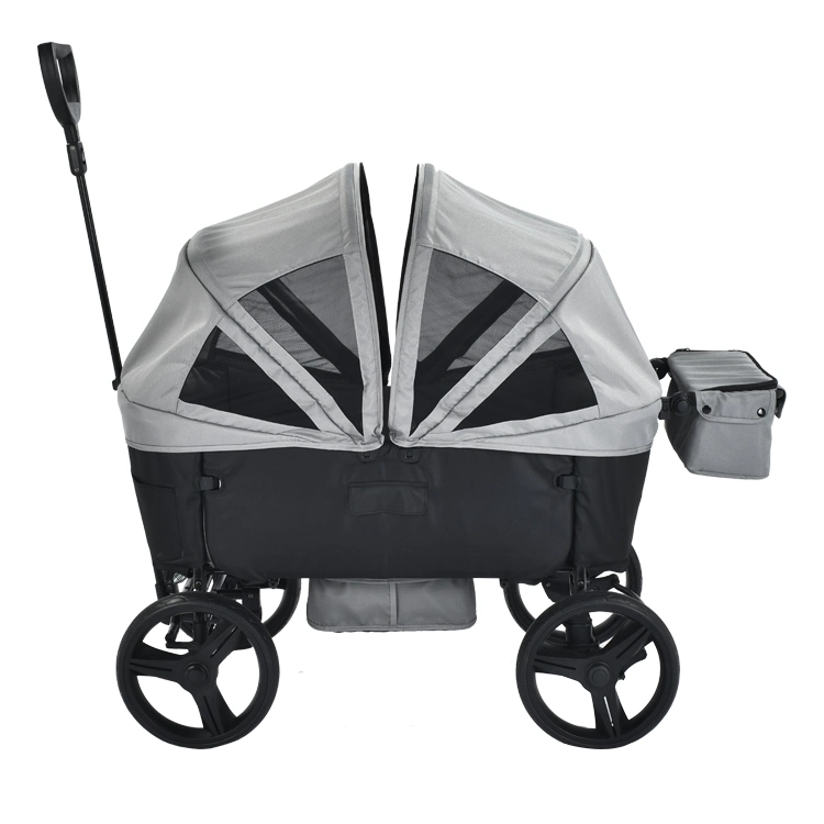 W102 Push Pull Collapsible Folding Wagon Stroller Cart for Kids