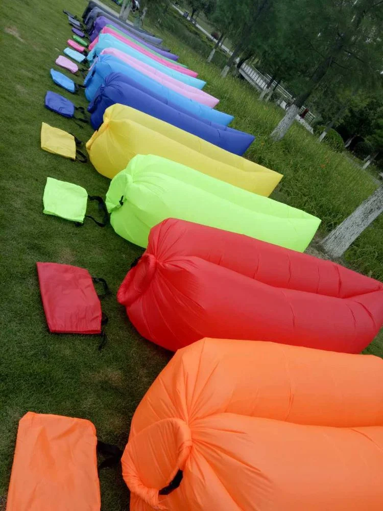 Outdoor Camping Ground Garden Easy Inflation Inflatable Portable Handout Lazy Lounger Air Sleeping Sofa Bag