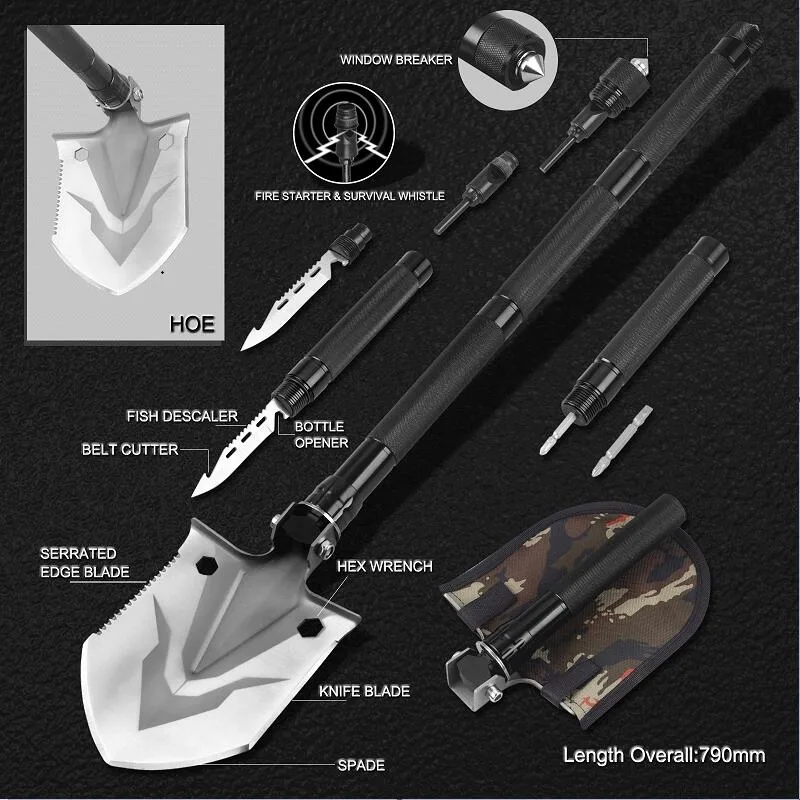 Multi Function Folding Survival Spade (#8450B)