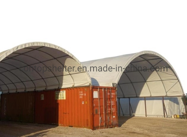 12X12m Outdoor PVC Waterproof Roof Steel Structure Tent Assemble Shipping Container Shelter