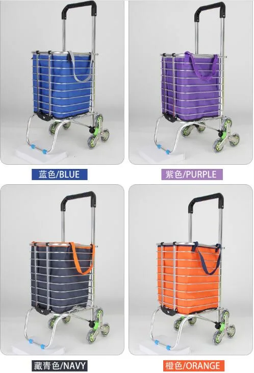 Factory Latest Designed High Quality Aluminum Foldable Shopping Trolley Collapsible Cart