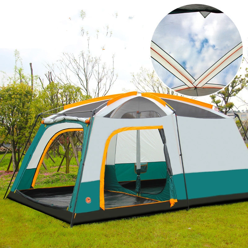 6-12 People Luxurious Double Layer Waterproof Inflatable Family Outdoor Beach Camping Tent