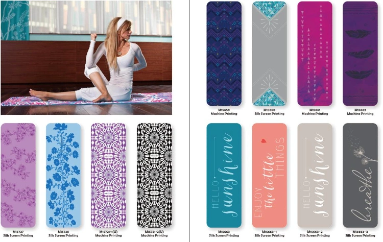 Eco Friendly Large Digital Organic Blue TPE Custom Print OEM Yoga Mat Anti Slip Non-Slip TPE Yoga Mat