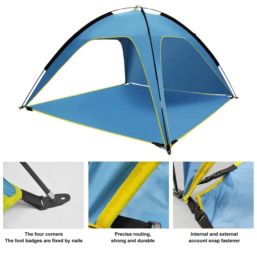 4 People Ultralight Beach Tent Sun Shelter Large Outdoor Folding Awning Tenda Wind-Resistant Anti-UV Camping Shade