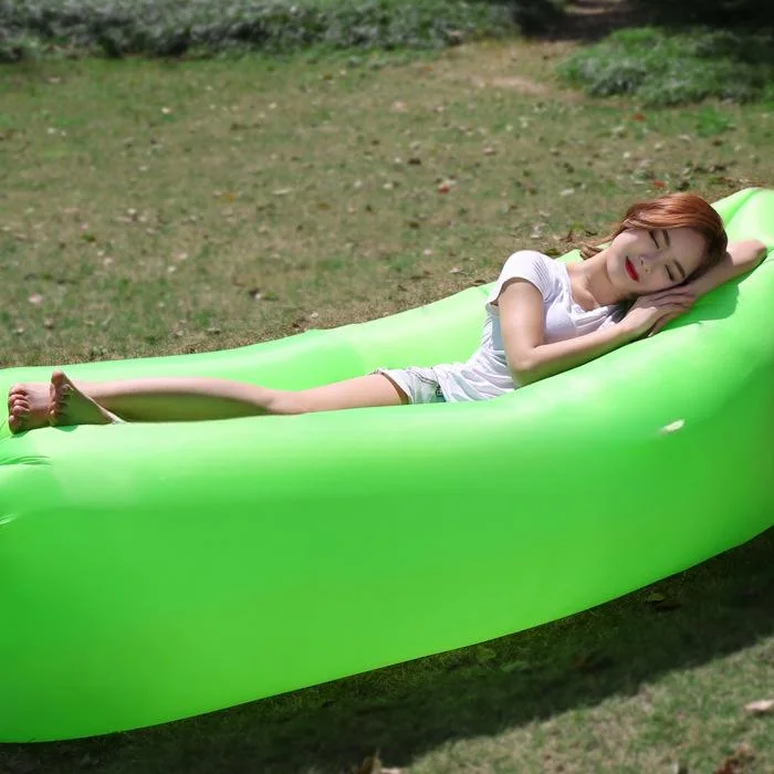 Sleeping Single Camping Waterproof PVC Single Portable Air Beach Rest Inflatable Sofa