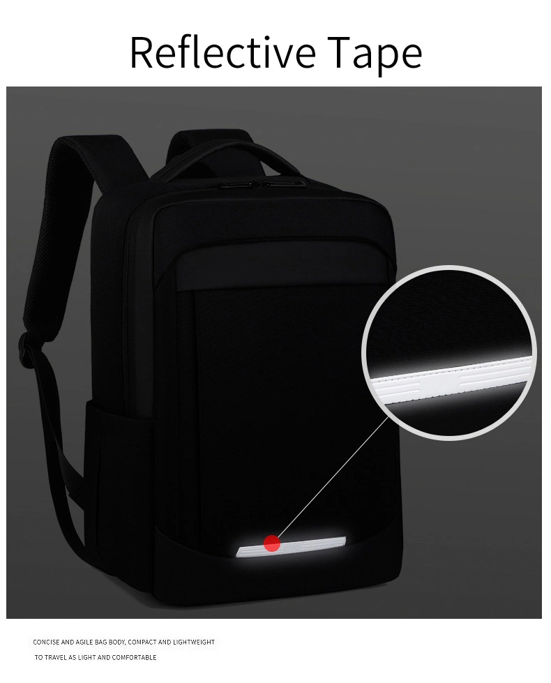 Men&prime;s Business Laptop Backpacks Waterproof USB Notebook Student School Bag Anti-Theft Large Capacity Travel Backpack for Women