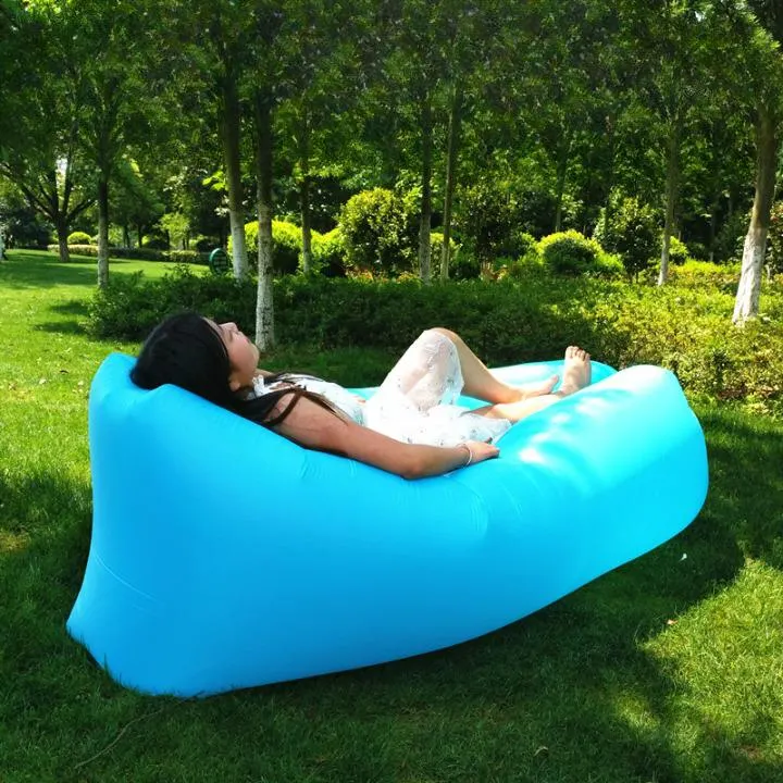 Sleeping Single Camping Waterproof PVC Single Portable Air Beach Rest Inflatable Sofa