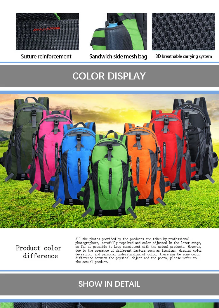 Custom Logo Anti Theft Large Capacity 40L Unisex-Adult Recruit Backpack School Bag Travel Oxygen Backpack Wholesale