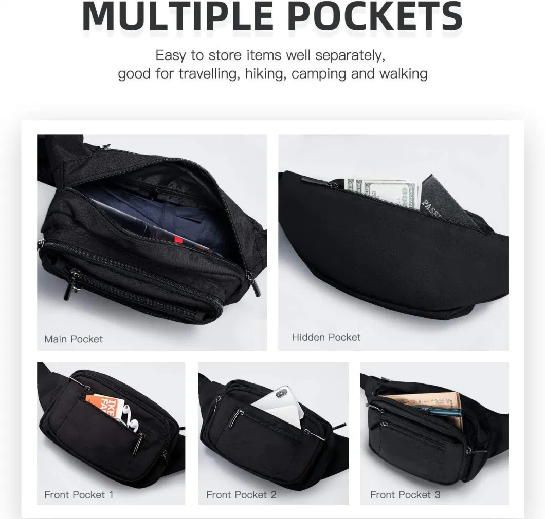 Hip Bum Bag Outdoors Workout Traveling Casual Running Hiking Cycling Waist Pack Bag Fanny Pack Men Women