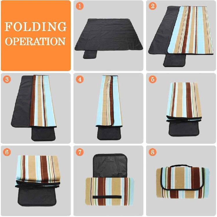 Suede Foldable Outdoor Camping Picnic Multiplayer Tourist Mat Beach Blanket