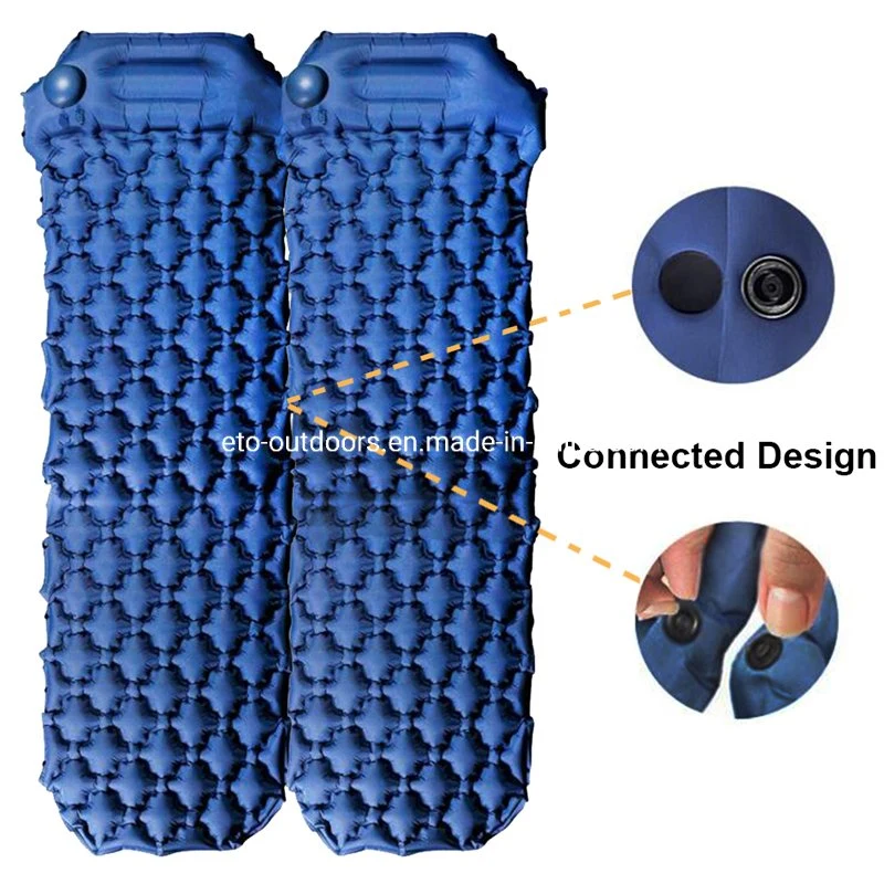 Automatic Self-Inflatable Foldable Outdoor Camping Cushion Mat TPU Air Mattress with Pillow