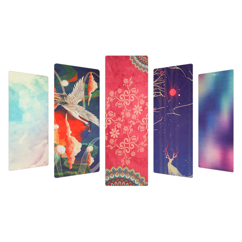 Customised Large Microfiber Mat Natural Rubber Base Soft Surface Sublimation Print Yoga Mat