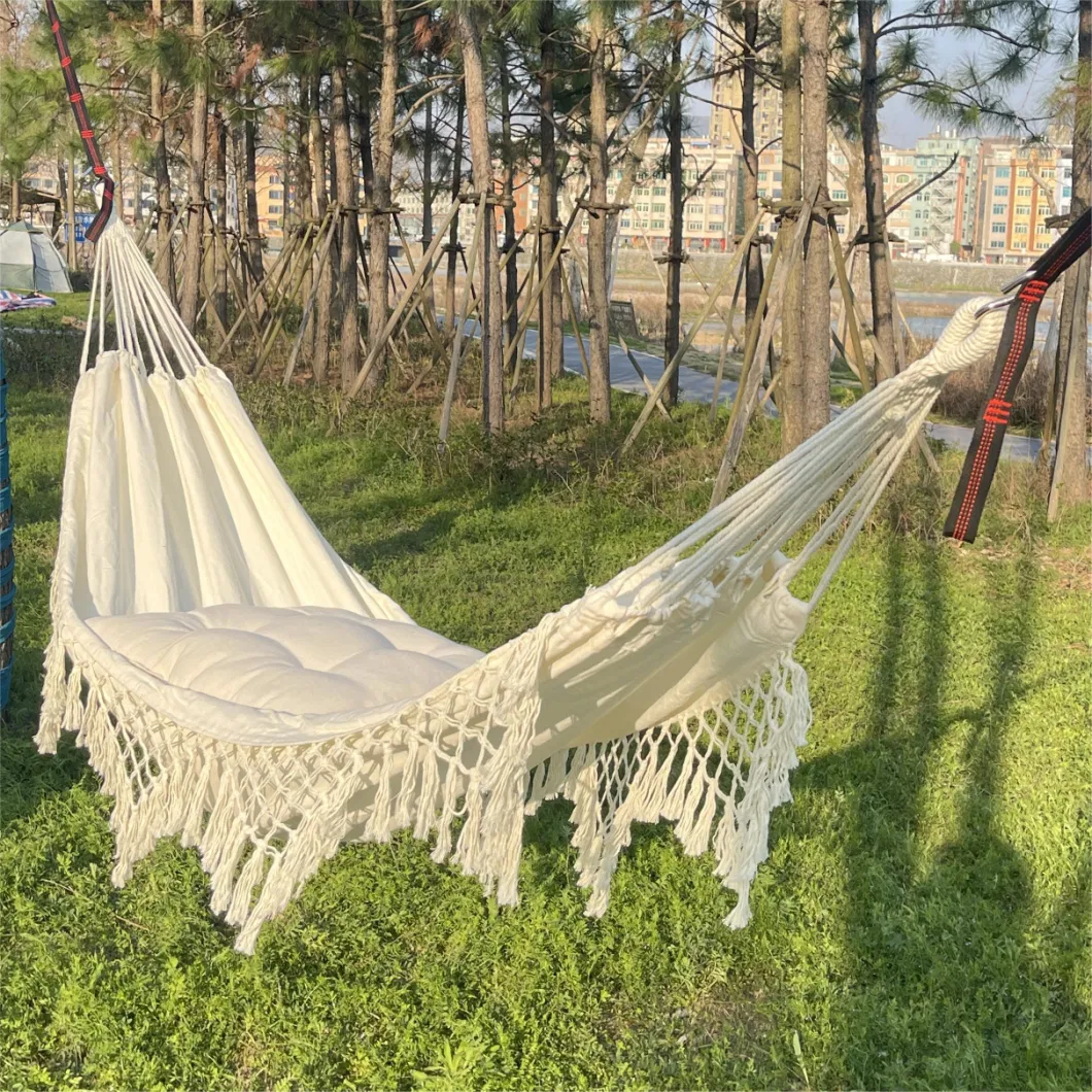 Indoor Outdoor Double Single Canvas Cotton Poly Handmade Hammock