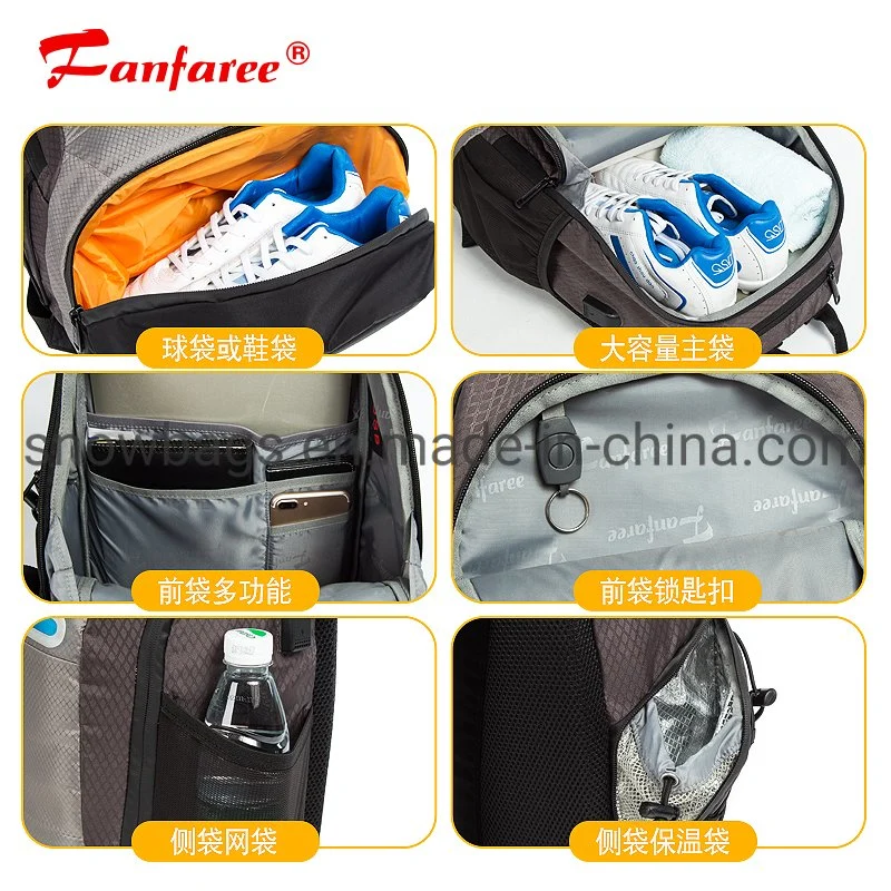 Waterproof Nylon Dry and Wet Separation Football Basketball Volleyball Sports and Leisure Factory Direct Sales Backpack