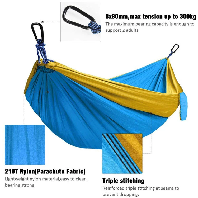 Outdoor Camping Hammok Lightweight Nylon Parachute Hammock Swings