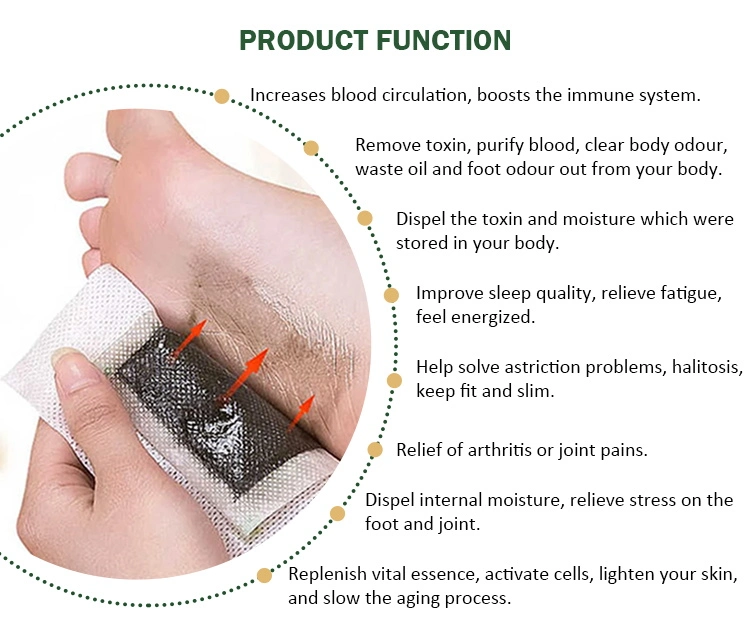 Custom Product 100% Natural Herbal Sleeping Detox Foot Pad for Body