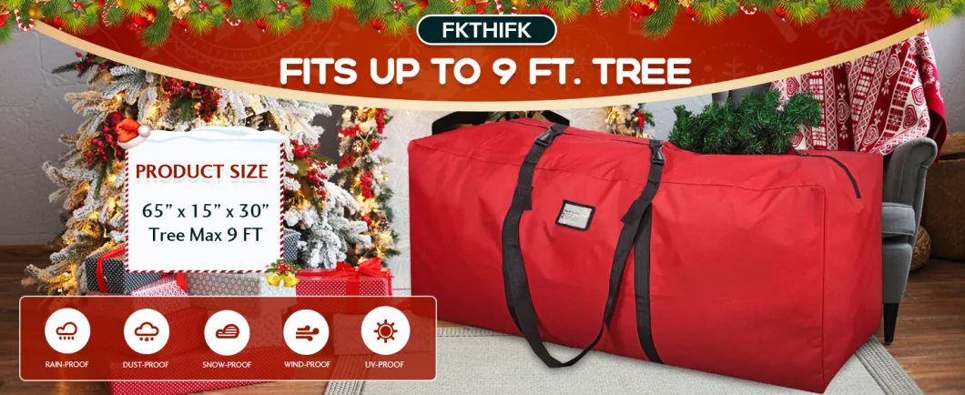 Christmas Tree Storage Bag, Suitable for Christmas Trees up to 9 Feet High, Tear Resistant 600d Oxford