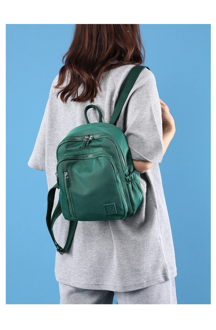 High Quality Colorful Poly Women&prime;s Outdoor Travel Backpack Water-Repellent Mini Handbag Casual Fresh Simple Schoolbag