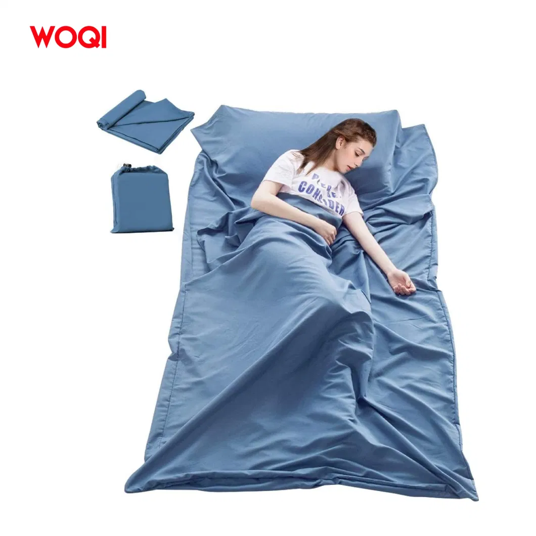 Woqi Camping Silk Slppeing Bag Liner Travel Sheet Sleep Cotton Sleeping Bag Liner for Hiking