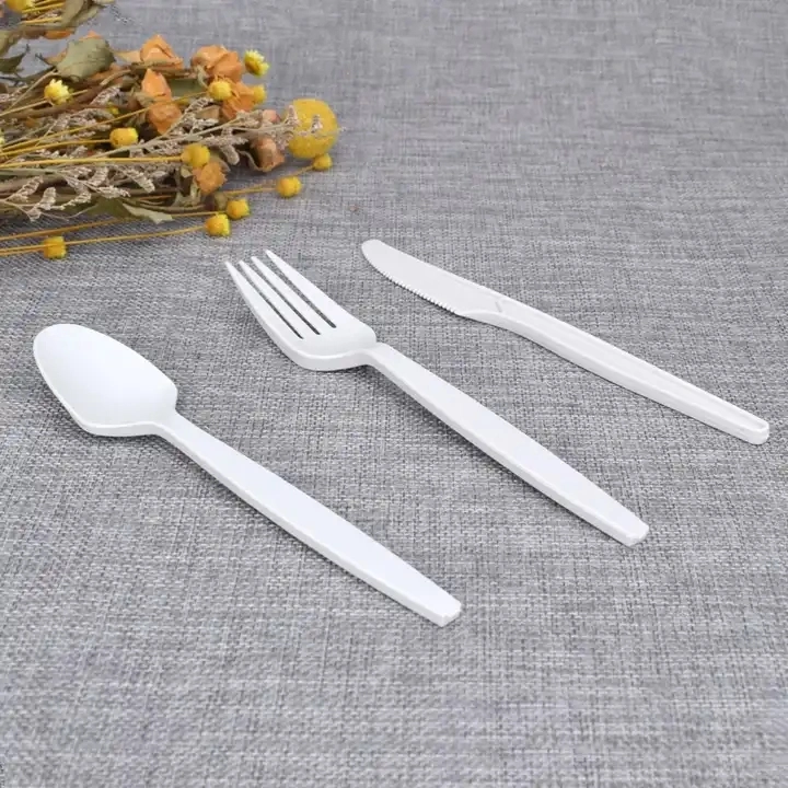 100% Biodisposable Custom Cpla Cookware Cutlery Sets Individually Packaging 100% PLA Tableware for Restaurant Party