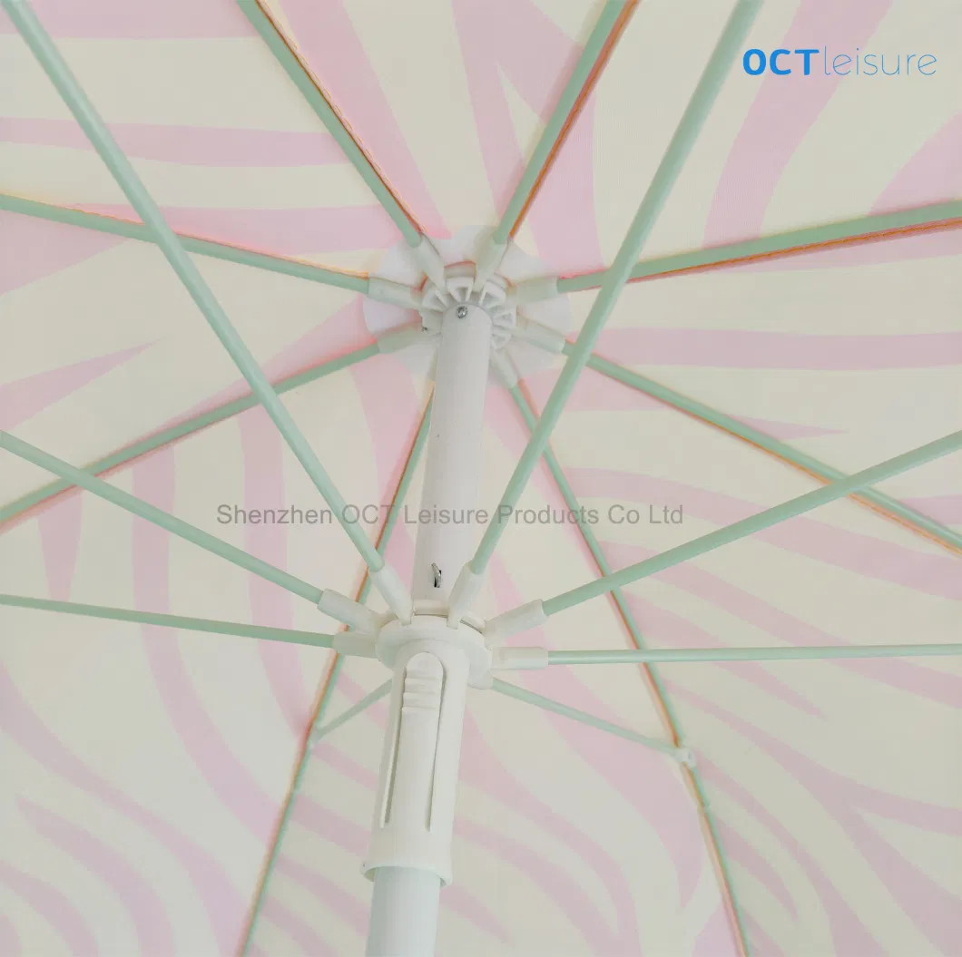 Custom Printing Beach Umbrella Outdoor Parasol with Tassels (OCT-BUPWT002)