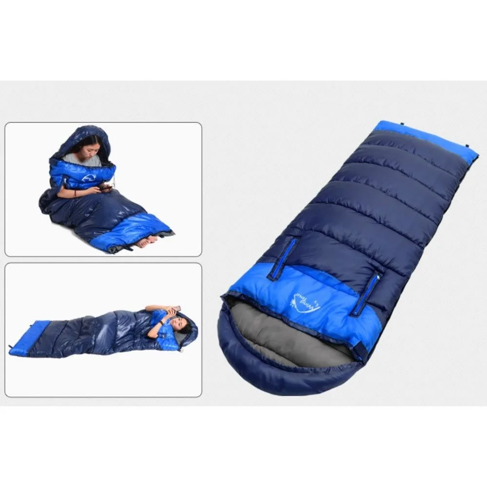 Single Backpacking Sleeping Bag Rectangular Portable Camping Sleeping Bag Outdoor Ultralight with Zippered Holes for Arms and Feet Bl20319