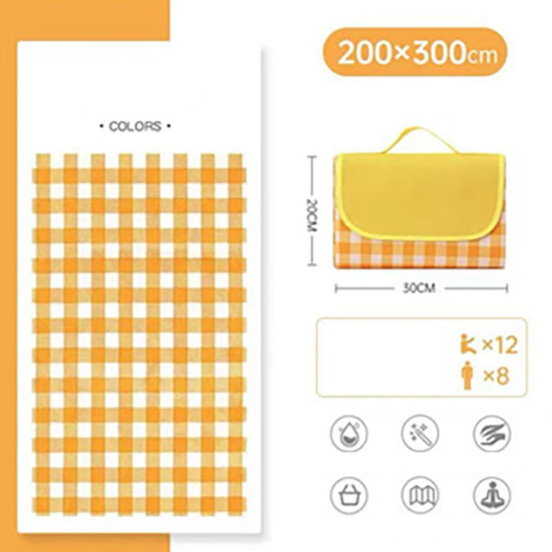 Beach Extra Larg Cotton Oxford Waterproof Floor Yoga Pocket Leather Large Outdoor Baby Straw Carpet Custom Design Picnic Mat