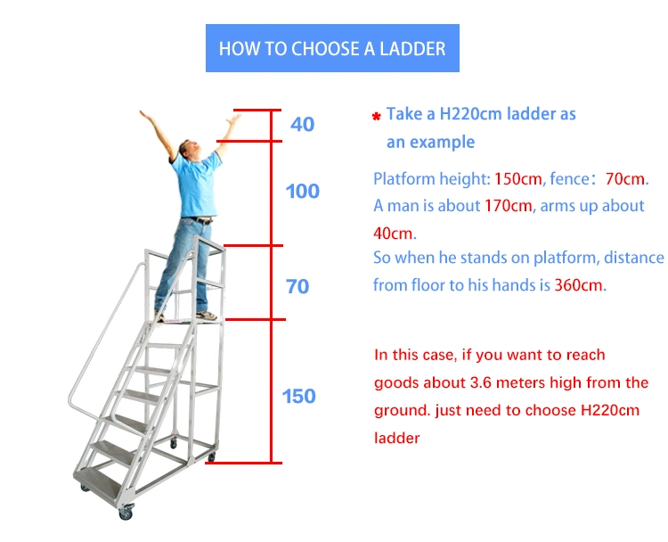 Supermarket Warehouse Collapsible Metal Step Ladder Dolly Cart