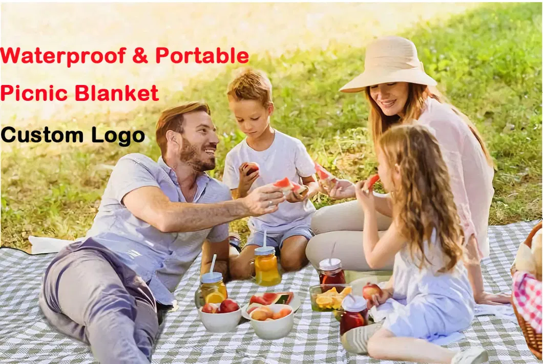 Waterproof Backing Foldable Outdoor Beach Picnic Rug Mat Picnic Blanket