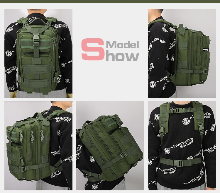 Wholesale in Stock Camouflage 25L Waterproof Camo Style Bag Small Outdoor Hiking Travel Bags Molle 3p Tactical Backpack