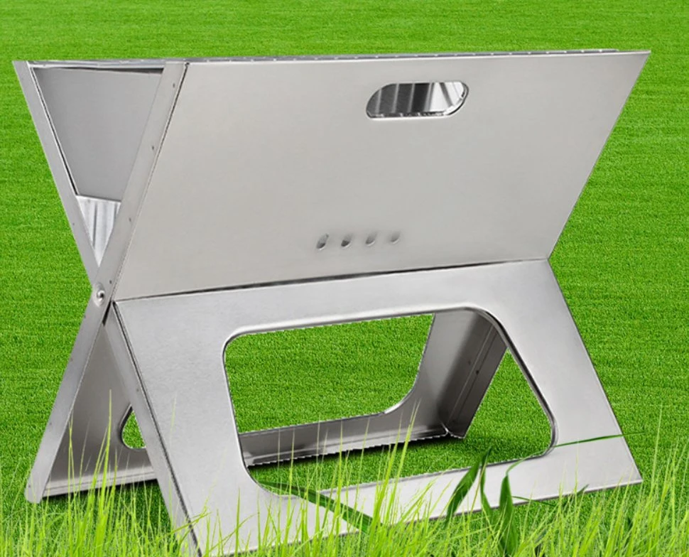 X-Shaped Grill, Collapsible Stainless Steel Grill, Camping Stove