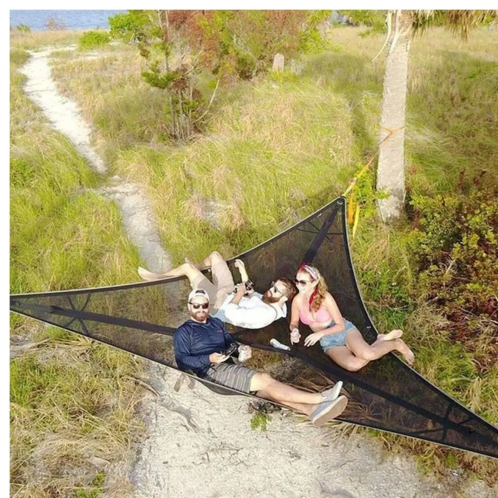 Portable Giant Camping Hammock with Antenna Multiple Large Triangular Tree Hammock Outdoor Treehouse Air Heaven Wyz20040