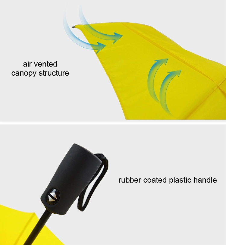 China Manufacturer Double Vented Layer Windproof Auto Open and Close Folding Umbrella for Camping