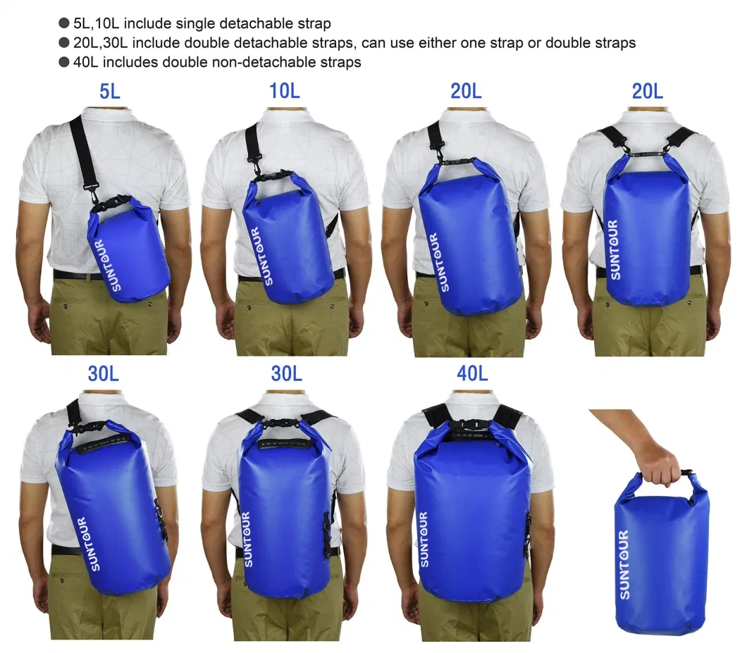 Ocean Pack OEM Dry Bag Backpack Waterproof Roll Top with Adjustable Straps