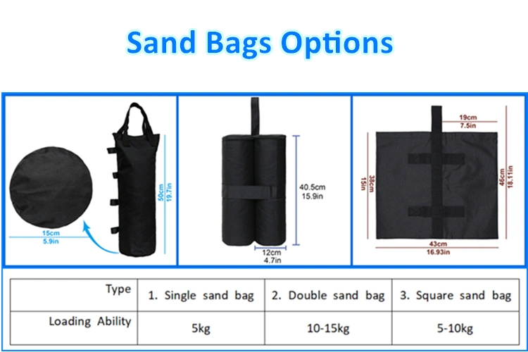 Outdoor Camping Tent Sand Bag Canopy Weights Sand Bag 600d Oxford Windproof Sandbag Tents Leggings Accessories