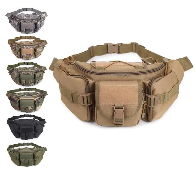 Outdoor Hiking Running Camouflage Tactical Waterproof Hip Belt Pouch Waist Bag