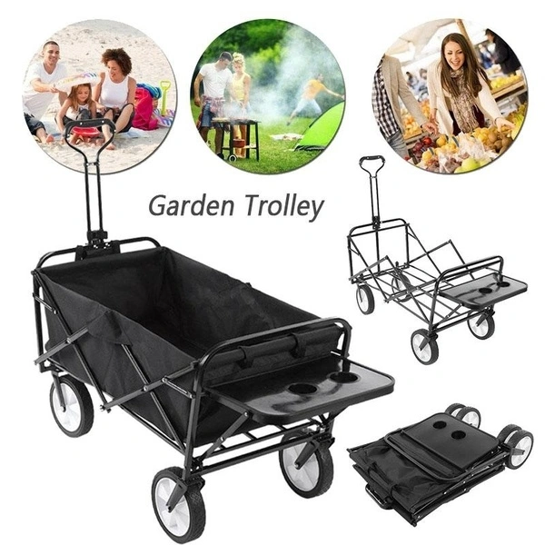 Foldable Beach Picnic Heavy Duty Collapsible Folding Wagon Folding Heavy Duty Cart