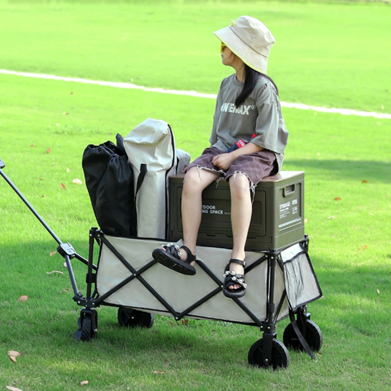 Customizable Collapsible Outdoor Wagon Cart Folding Utility Wagon Camping Beach Cart