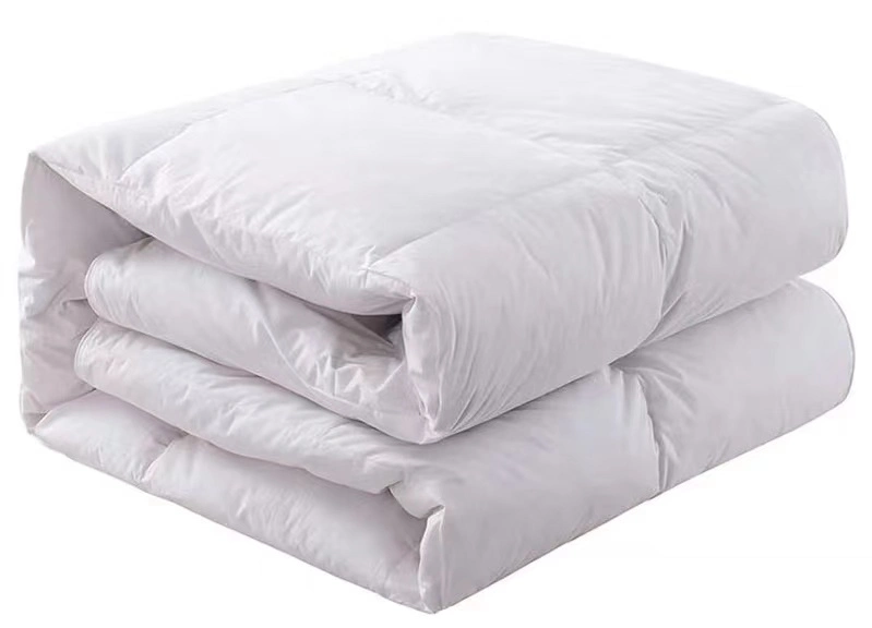 Warm and Comfortable Down Feather Comforter Quilt Edredon King White Bed Down Comforter