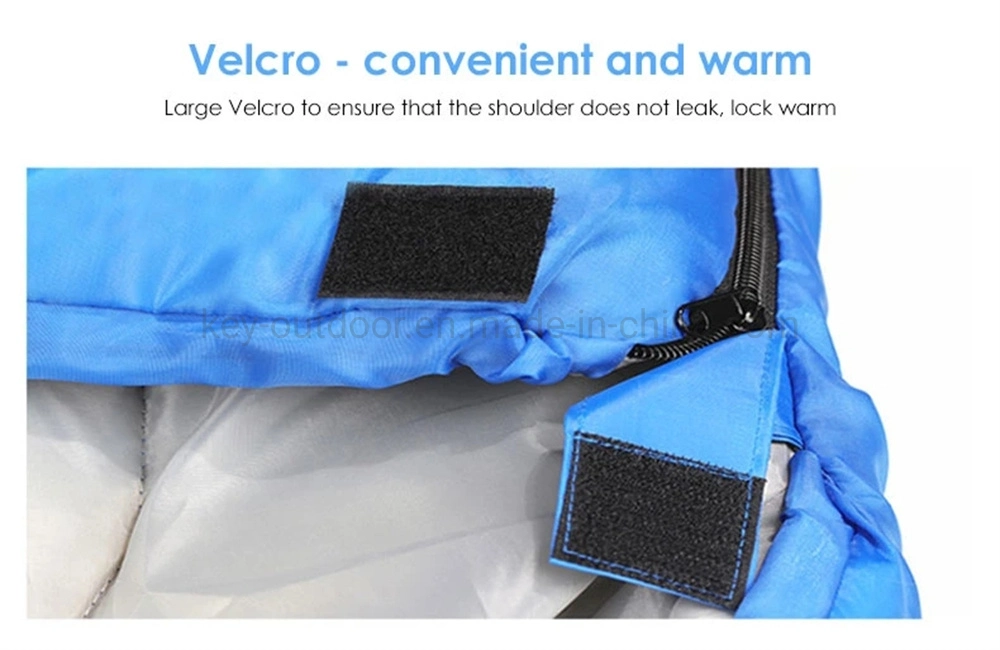 Waterproof Lightweight Winter Envelop Sleeping Bag with 2 in 1 Double Outdoor Camping Bag Hiking Sleeping Blanket