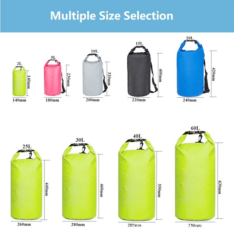 Hot Sale Waterproof Drawstring Duffel Swimming Camping Dry Bag