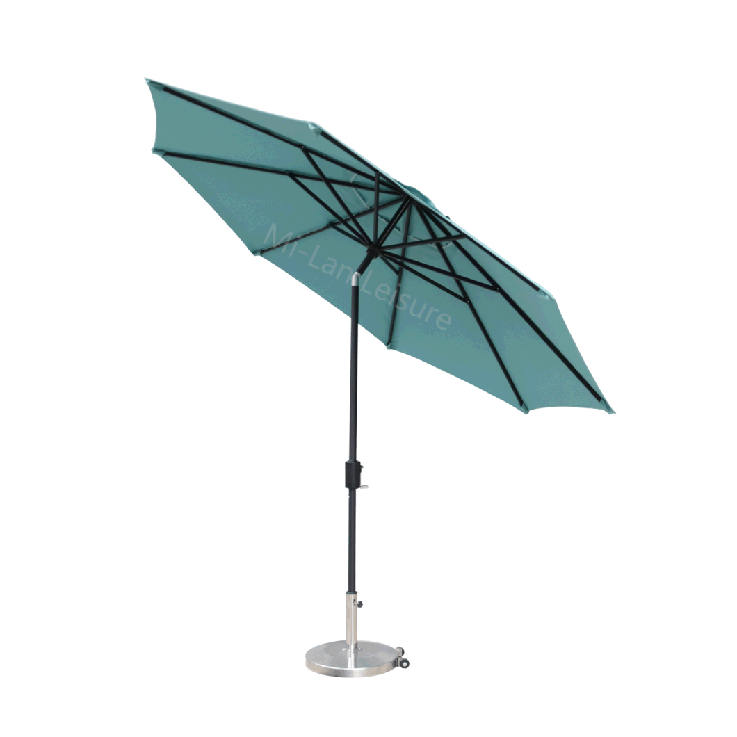 Outdoor Commercial Table Market Aluminium Patio Umbrella Garden Parasol with Crank