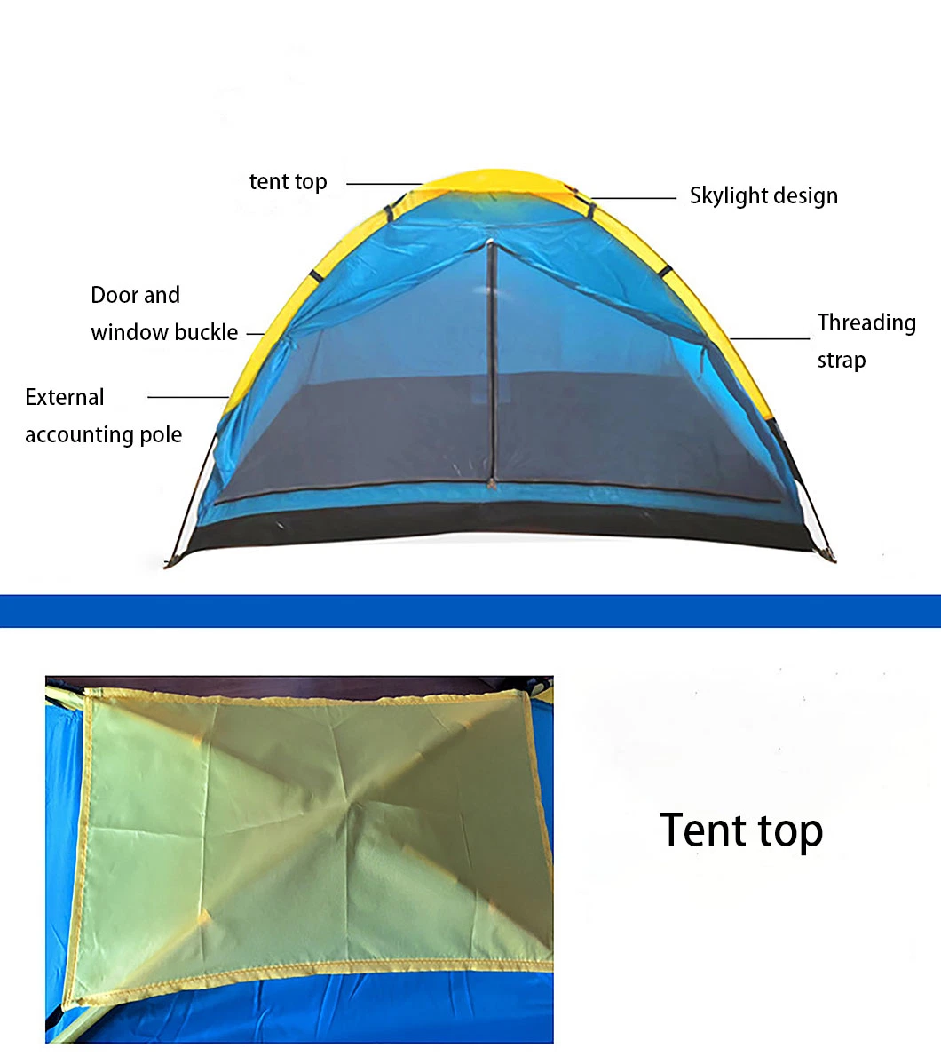 Outdoor Double UV 50+ Silver Coating Polyester Camping Beach Tent Shade