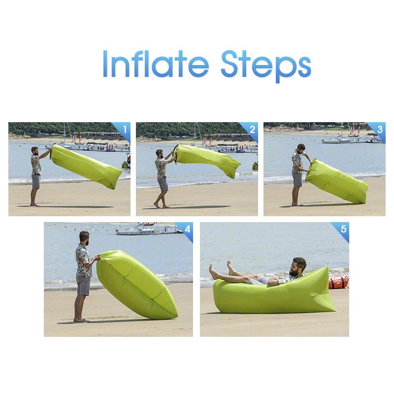 Outdoor Portable Beach Air Sofa Camping Folding Inflatable Lazy Sofa